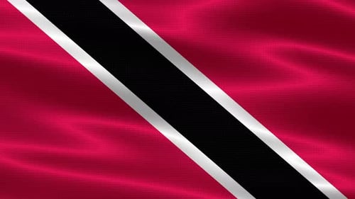 Realistic Trinidad and Tobago Flag Waving Loop