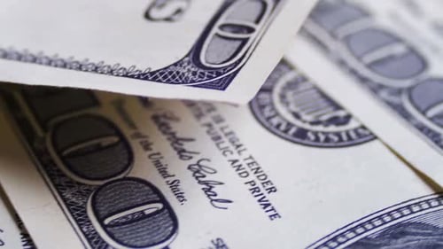 Dollars American Banknotes Rotate