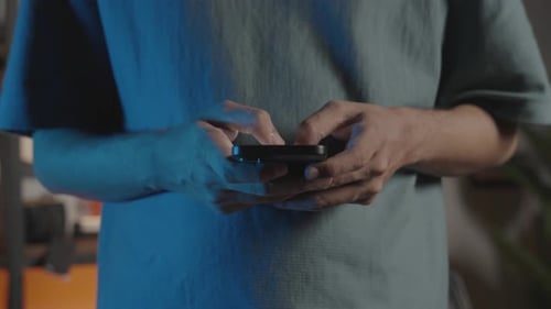 Typing Message On Mobile Phone