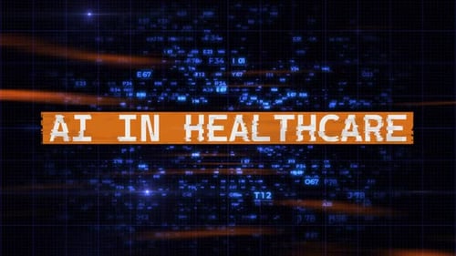Futuristic AI in Healthcare Digital Text Reveal