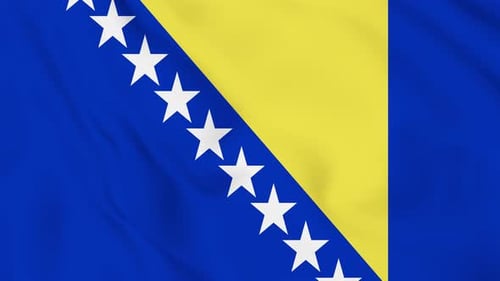 Bosnia Flag Animated 4k