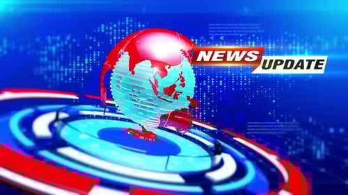 News Update Broadcast News Background Blue Loop