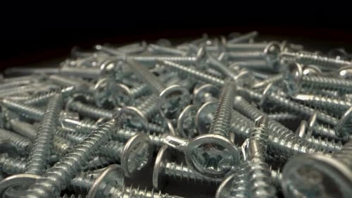 Close Up View of Deck Screws in Pile