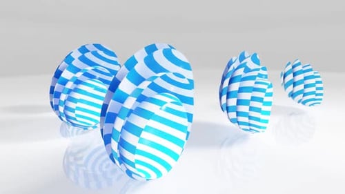 Animated Striped Easter Eggs Reveal