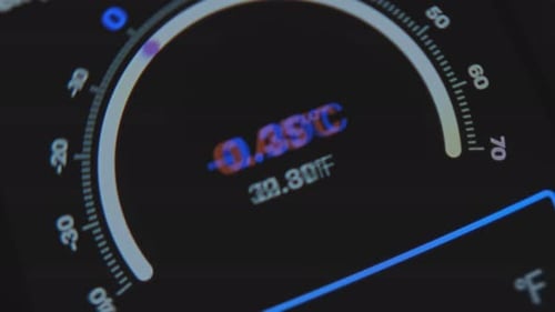 Indicator Displaying the Temperature Both in Celsius and Fahrenheit