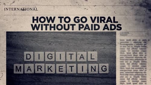 Digital Marketing Headline with Grunge Newspaper Effect