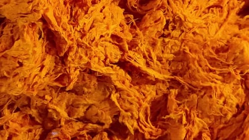 Close Up of Orange Tangled Mass
