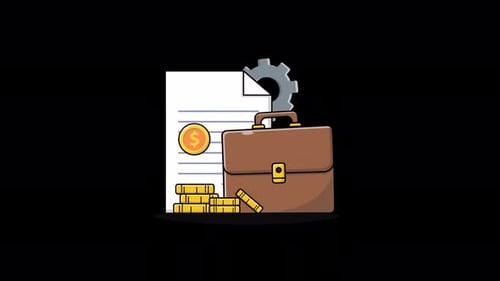 Animated Identification Card with Magnifying Glass. ID Verification Concept Video - Transparent