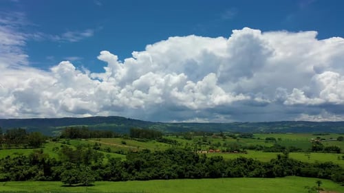 Countryside scenery aerial view. Rural landscape.