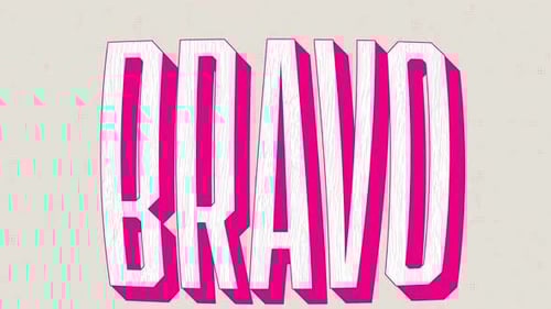Animated Retro Wood Grain BRAVO Text Title Reveal