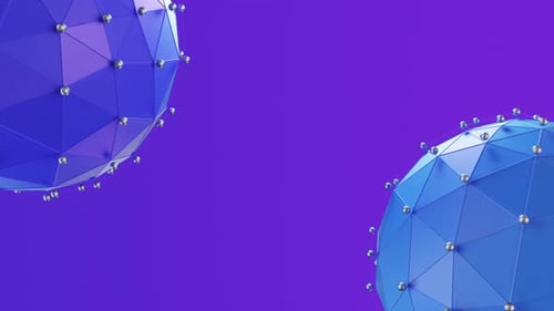 Rotating Spheres Geometric Objects Frame Background Loop