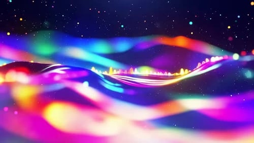 Abstrakte bunte Regenbogen-Audiospektrum-Musikvisualisierung