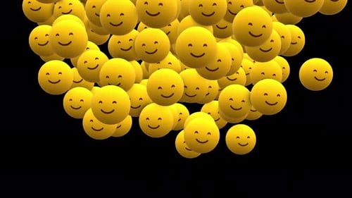 Smiling Emoji Screen Transitions Alpha Channel