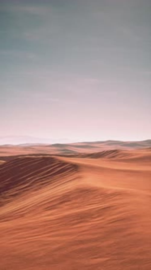 Desert Landscape With Sand Dunes and Blue Sky
