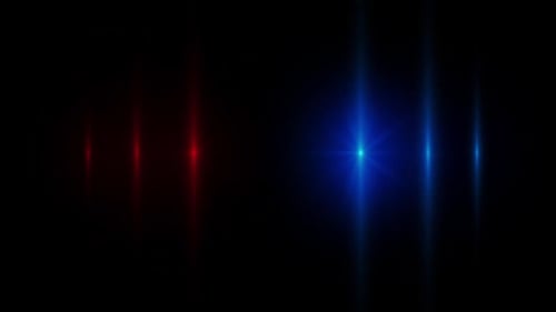 Red and Blue Emergency Flashing Lights Police Beacon on a Black Background