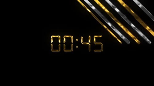 Cuenta regresiva dorada y metálica de 60 segundos HD