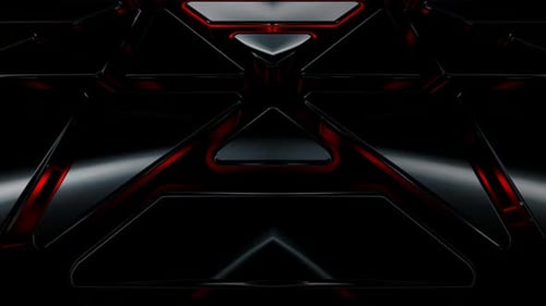 Futuristic Red Geometric Loop Background