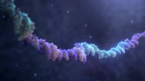 Vibrant DNA Double Helix Scientific Animation