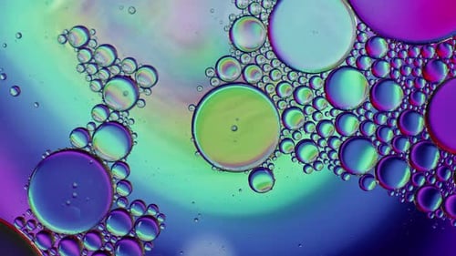 Colorful Liquid Bubbles Abstract Motion Background
