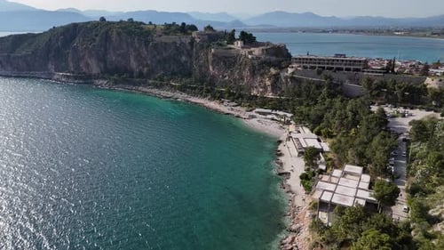 View of Nafplio town and harbour, Peloponnese, Greece