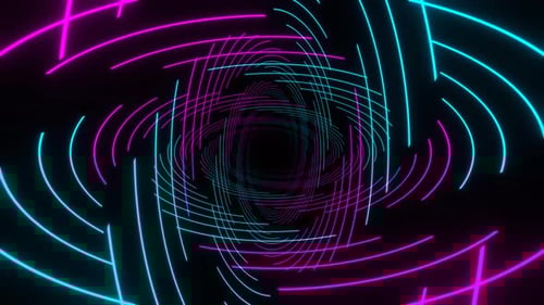 Cyan And Pink Rotated Spiral Background Vj Loop In 4K