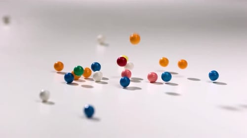 Hopscotch Balls Falling And Bouncing From The Air 6