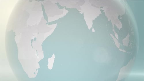 World Map Zoom to Congo with Glowing Outline