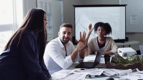 Environmental Scientists Talking Planning in Office Meeting 2024 Years