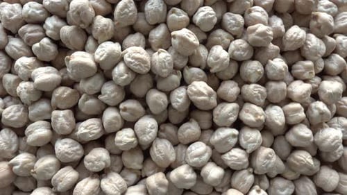 Close Up of Pile of Raw Chickpeas