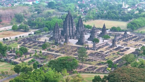 The Prambanan Temple Complex in the Yogyakarta region.