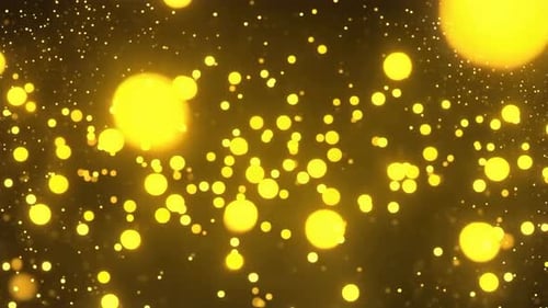 Festive Golden Light Bokeh Particles Background Loop