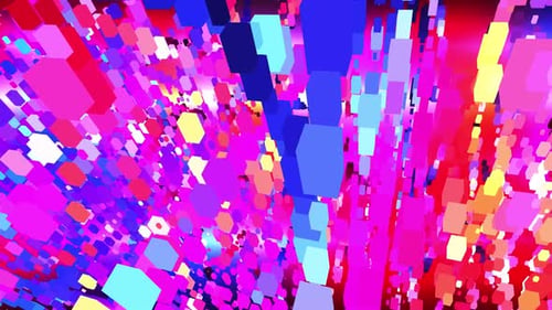 Vibrant Abstract Geometric Shapes Motion Background