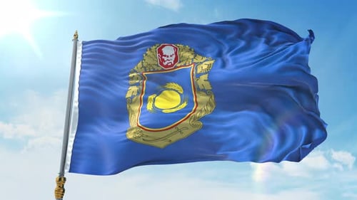 Flagge der Oblast Tscherkassy 4K
