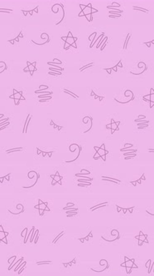 Animated Vertical Seamless Doodle Pattern Background