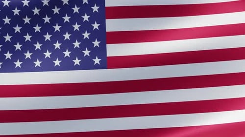 Waving United States Flag Seamless Loop