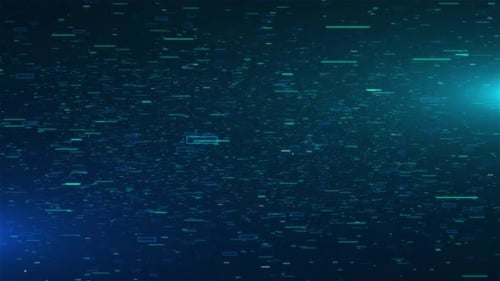 Digital Cyberspace with Particles and Digital Data Network Connections Concept Application