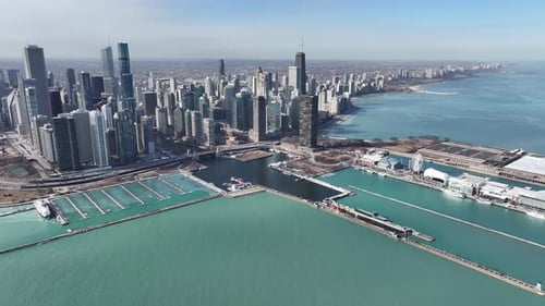 Downtown Chicago At Chicago In Illinois United States.
