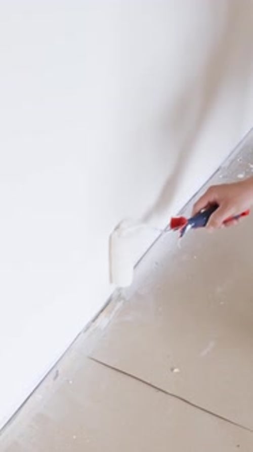 Vertical Shot of Renovation and Painting Tools Ready for DIY Project