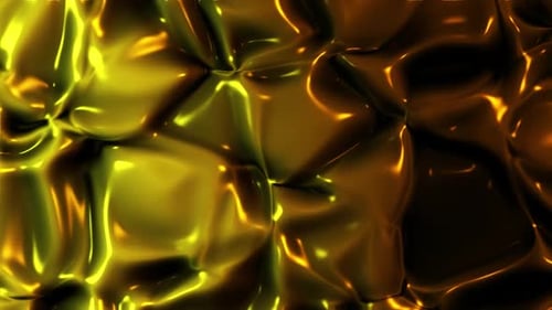 Organic Golden Fluid Metal Abstract Loop Background