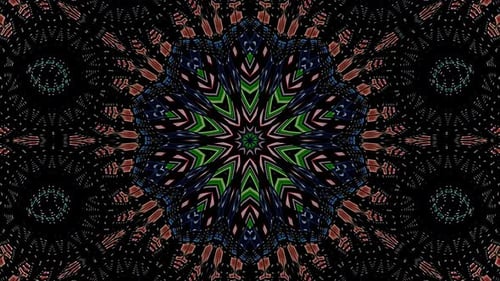 Colorful Abstract Geometric Symmetrical Pattern Animation