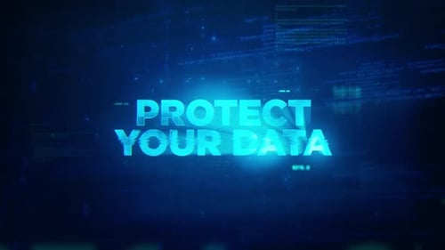 Futuristic Digital Text Reveal for Data Protection