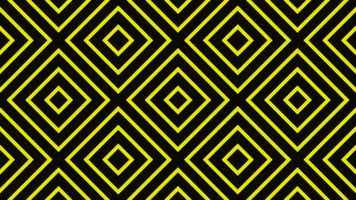 Yellow On Black Abstract Square Patterns Background Vj Loop Animation In 4K