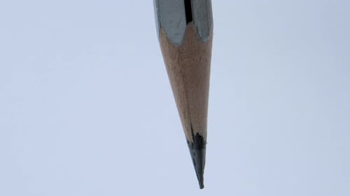 Pencil being sharpened in a pencil sharpener