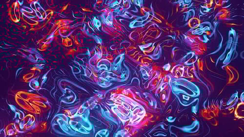 Dynamic Glowing Neon Abstract Swirling Lines Background Loop