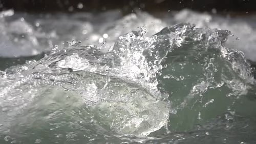 water Splashing in raging river, 2022