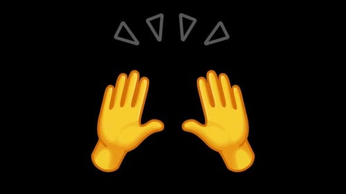 Animated Emoji Hands Clapping and Waving with Triangles