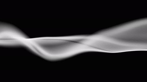 Audio White Waveform Digital Motion Loop Background Abstract Music Waves Equalizer Futuristic Sound