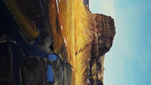 Vertical Video Aerial View of Massive Mountain Range
