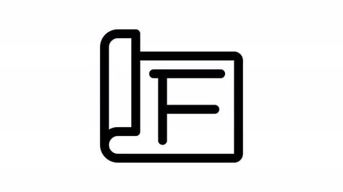 Animated Outline File Icon with Letter Reveal