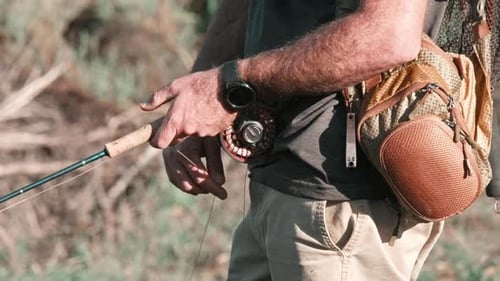 Man fly fishing